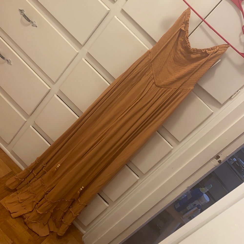 Women’s jumper Bohemian style tan / yellow size small